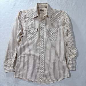 Vintage Ely Cattleman Striped Western Pearl Snap Shirt 16-34